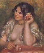 Pierre Renoir The Toilette Woman Combing Her Hair (mk06) Germany oil painting reproduction